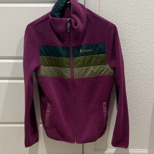 Cotopaxi Fleece Jacket - Purple with Green Stripes